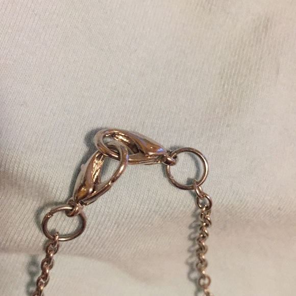 Silver necklace with black and purplish-blue beads - Picture 4 of 4